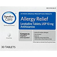 Signature Care Allergy Relief 10mg Antihistamine Original Strength Loratadine Tablet - 30 Count - Image 2