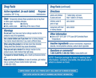 Claritin Allergy 24 Hour 10mg Tablets - 45 Count - Image 9