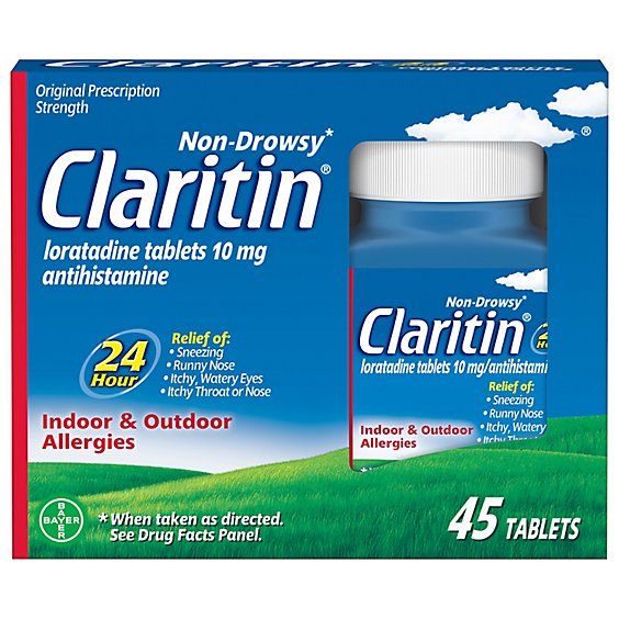 Claritin Non-Drowsy 24 Hour Allergy Tablets Value Size - 45 Count