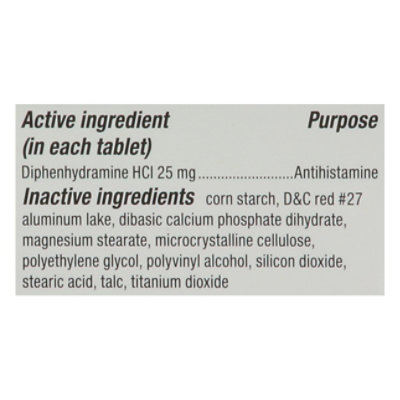 Signature Select/Care Allergy Relief Diphenhydramine HCI 25mg Antihistamine Minitab - 24 Count - Image 3