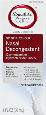 Signature Select/Care Nasal Spray Decongestant No Drip 12 Hour - 1 Fl. Oz. - Image 2