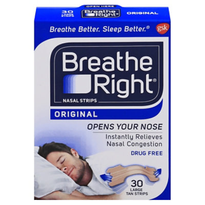 Breathe Right Nasal Strips Original Tan Large - 30 Count - Image 3