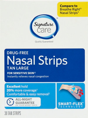 Signature Select/Care Nasal Strips Tan Large - 30 Count - Image 2