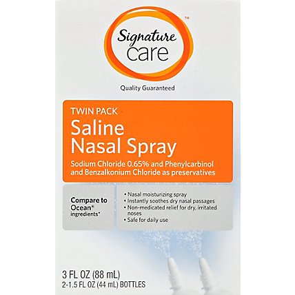 Signature Care Nasal Spray Salin Daily Use Twin Pack - 2-1.5 Fl. Oz. - Image 2