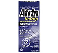 Afrin No Drip Nasal Decongestant Extra Moisturizing Pump Mist - 0.5 Fl. Oz.