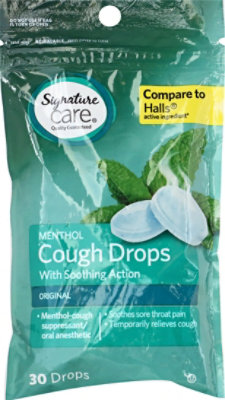 Signature Select/Care Cough Drops Menthol Original - 30 Count - Image 2