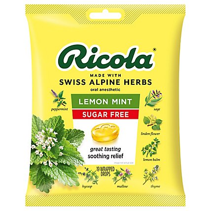 Ricola Throat Drops Herb Lemon Mint Sugar Free - 19 Count - Image 3