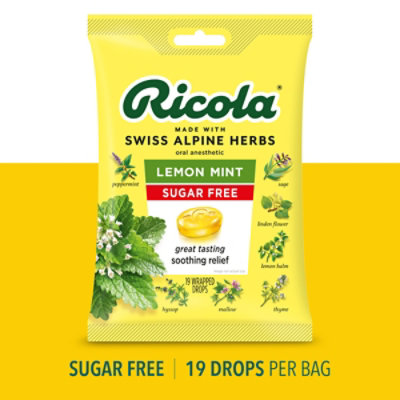 Ricola Throat Drops Herb Lemon Mint Sugar Free - 19 Count - Image 2