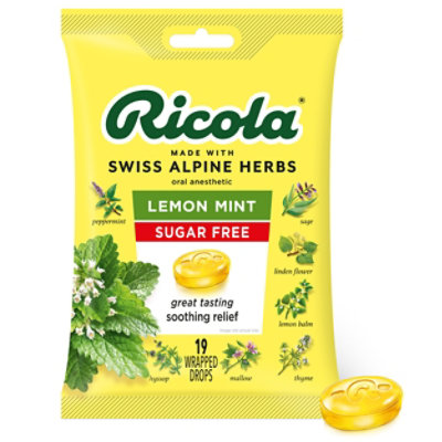 Ricola Throat Drops Herb Lemon Mint Sugar Free - 19 Count - Image 3