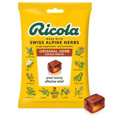 Ricola Throat Drops Cough Suppressant The Original Natural Herb Cough