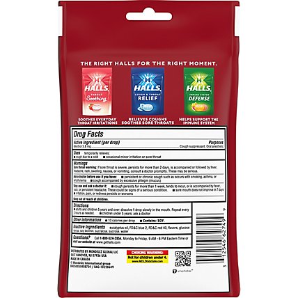 HALLS Cough Suppressant Drops Triple Soothing Action Cherry - 30 Count - Image 5
