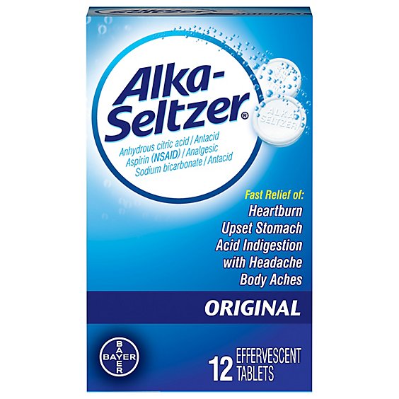 Alka-Seltzer Antacid Effervescent Tablets - 12 Count