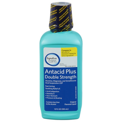 Signature Select/Care Antacid Plus Gas Relief Maximum Strength Classic Original Flavor - 12 Fl. Oz. - Image 3