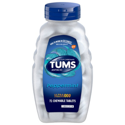 Tums Ultra Antacid Tablets Peppermint - 72 Count - Image 1