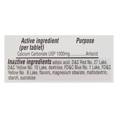 Signature Select/Care Antacid Relief Ultra Strength Assorted Fruit Chewable Tablet - 72 Count - Image 3