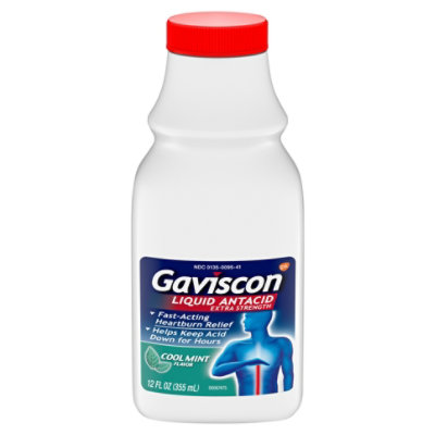 Gaviscon Heartburn Relief Extra Strength Liquid Antacid Cool Mint - 12 Fl. Oz. - Image 5