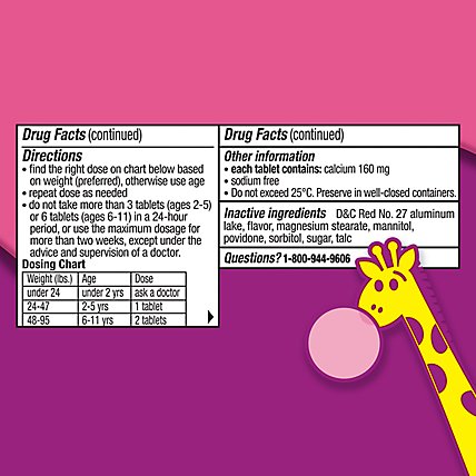 Pepto Kids Antacid Chewable Tablets Bubble Gum Flavor - 24 Count - Image 2