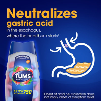 Tums Antacid Tablets Chewable Extra Strength 750 Assorted Berries - 96 Count - Image 5