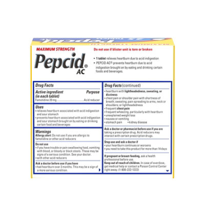 Pepcid Ac Acid Reducer Tablets Maximum Strength 20 mg - 25 Count - Image 5