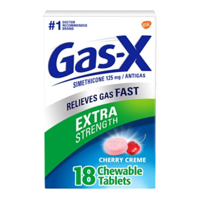 Gas-X Antigas Tablets Extra Strength Cherry Creme Chewables - 18 Count - Image 1