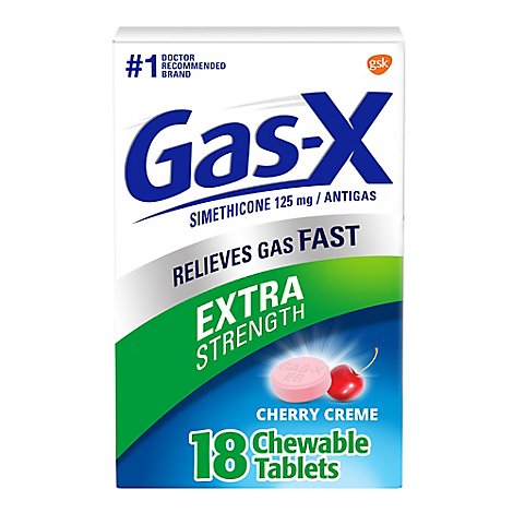 Gas-X Antigas Tablets Extra Strength Cherry Creme Chewables - 18 Count