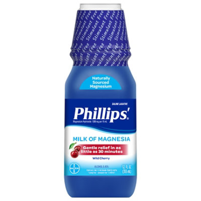 Phillips Laxatives Milk Of Magnesia Cramp Free Wild Cherry - 12 Fl. Oz. - Image 3