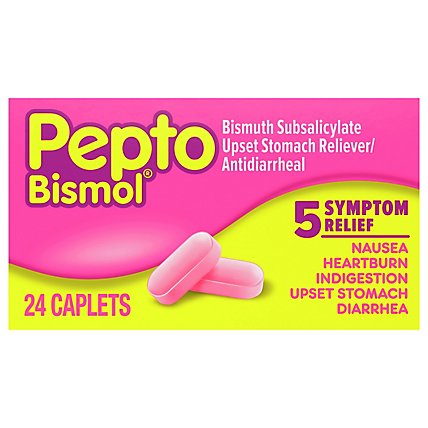 Pepto-Bismol 5 Symptom Relief Anti Diarrhea Caplets - 24 Count - Image 2