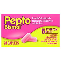 Pepto-Bismol 5 Symptom Relief Anti Diarrhea Caplets - 24 Count - Image 2
