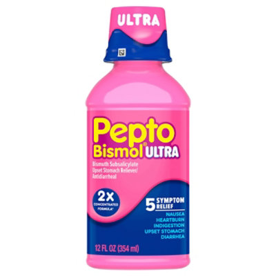 Pepto-Bismol Ultra 5 Symptom Relief Anti Diarrhea Liquid Syrup - 12 Fl. Oz. - Image 3