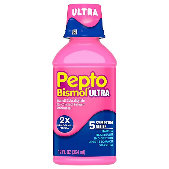Pepto-Bismol Ultra 5 Symptom Relief Anti Diarrhea Liquid Syrup - 12 Fl. Oz.
