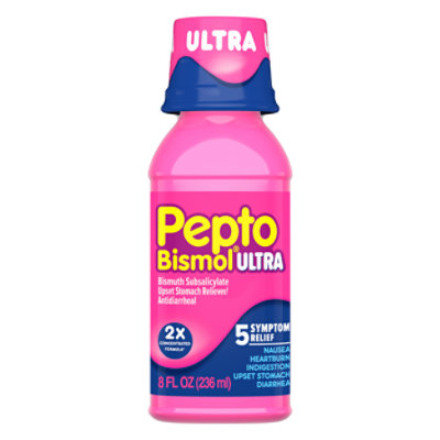 Pepto Bismol Ultra Liquid 5 Symptom Relief Original - 8 Fl. Oz. - Image 1