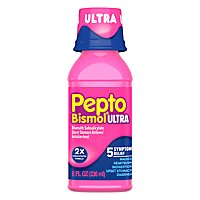 Pepto Bismol Ultra Liquid 5 Symptom Relief - 8 Fl. Oz. - Image 1