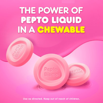 Pepto Bismol Chewable Tablets 5 Symptom Relief - 30 Count - Image 7