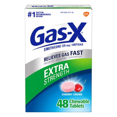 GasX Extra Strength Cherry Tablets 48 Count ACME Markets