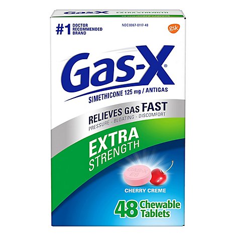 Gas-X Extra Strength Cherry Tablets - 48 Count