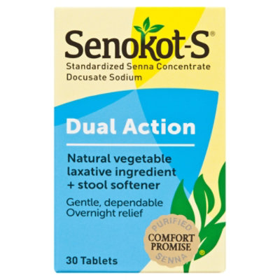 Senokot-S Laxative Plus Stool Softener Tablets - 30 Count - Image 3