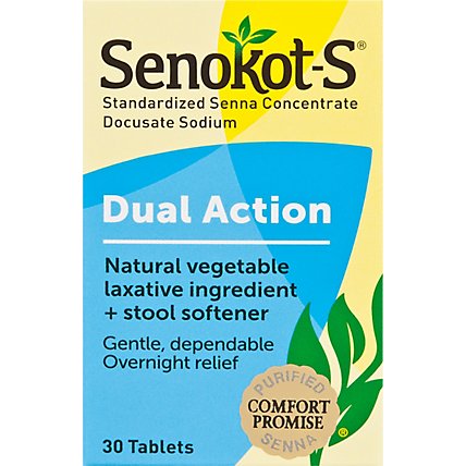 Senokot Dual Action Laxative + Stool Softener Tablets - 30 Count - Image 2