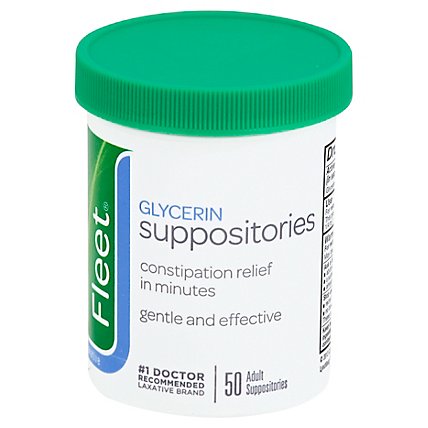 Fleet Glycerin Suppositories Adult - 50 Count - Image 1