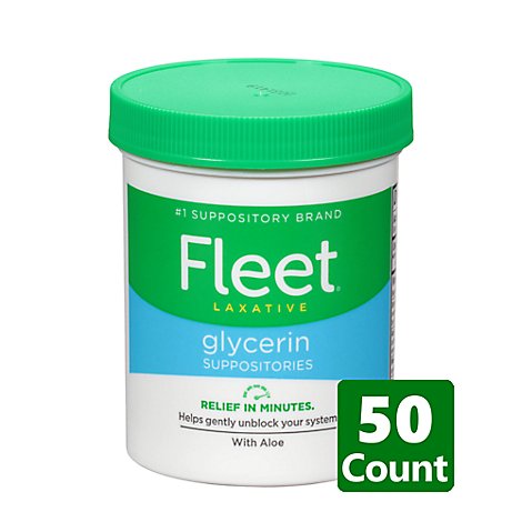 Fleet Glycerin Suppositories Adult - 50 Count