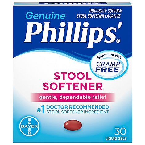 Phillips Stool Softener Liquid Gels Cramp Free - 30 Count