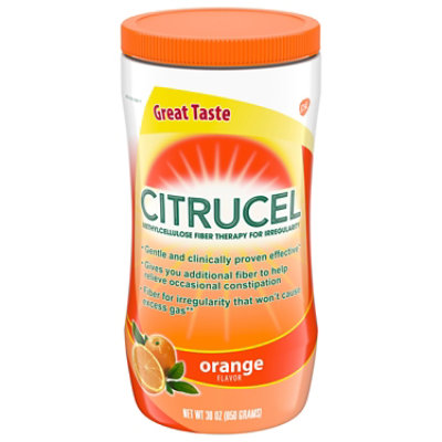 Citrucel Fiber Therapy Methylcellulose for Regularity Orange Flavor - 30 Oz - Image 1