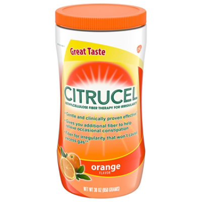 Citrucel Fiber Therapy Methylcellulose for Regularity Orange Flavor - 30 Oz