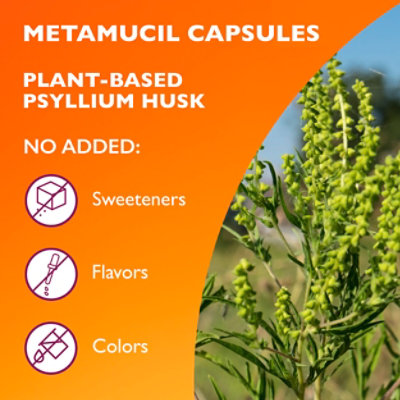 Metamucil 3in1 Fiber for Digestive Health Plant Based Psyllium Husk Fiber Supplement - 160 Count - Image 5