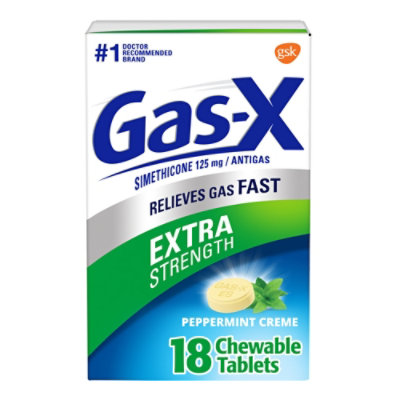 Gas-X Anti Gas Tablets Peppermint Creme - 18 Count - Image 1