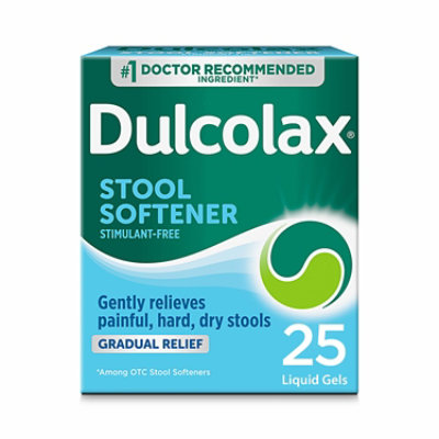 Dulcolax Stool Softener Laxative Liquid Gel Capsules - 25 Count