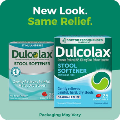 Dulcolax Stool Softener Laxative Liquid Gel Capsules - 25 Count - Image 2