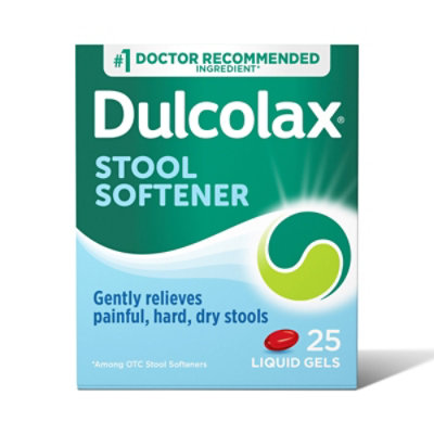 Dulcolax Stool Softener 100 mg Liquid Gels - 25 Count