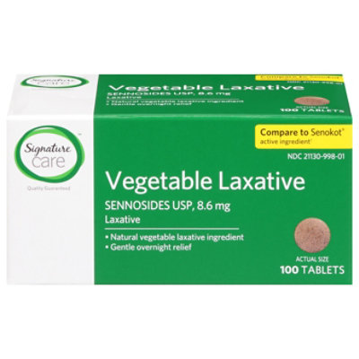 Signature Select/Care Laxative Vegetable Sennosides USP 8.6mg Tablet - 100 Count - Image 3