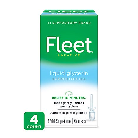 Fleet Glycerin Suppositories Adult Liquid - 4 Count