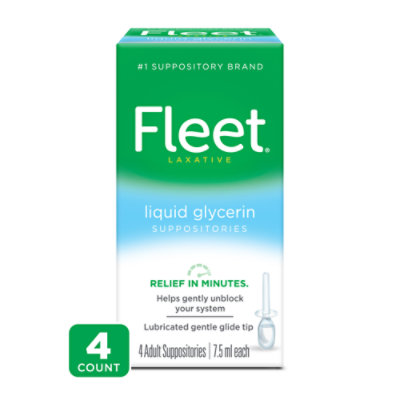 Fleet Glycerin Suppositories Adult Liquid - 4 Count